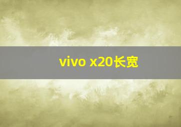 vivo x20长宽